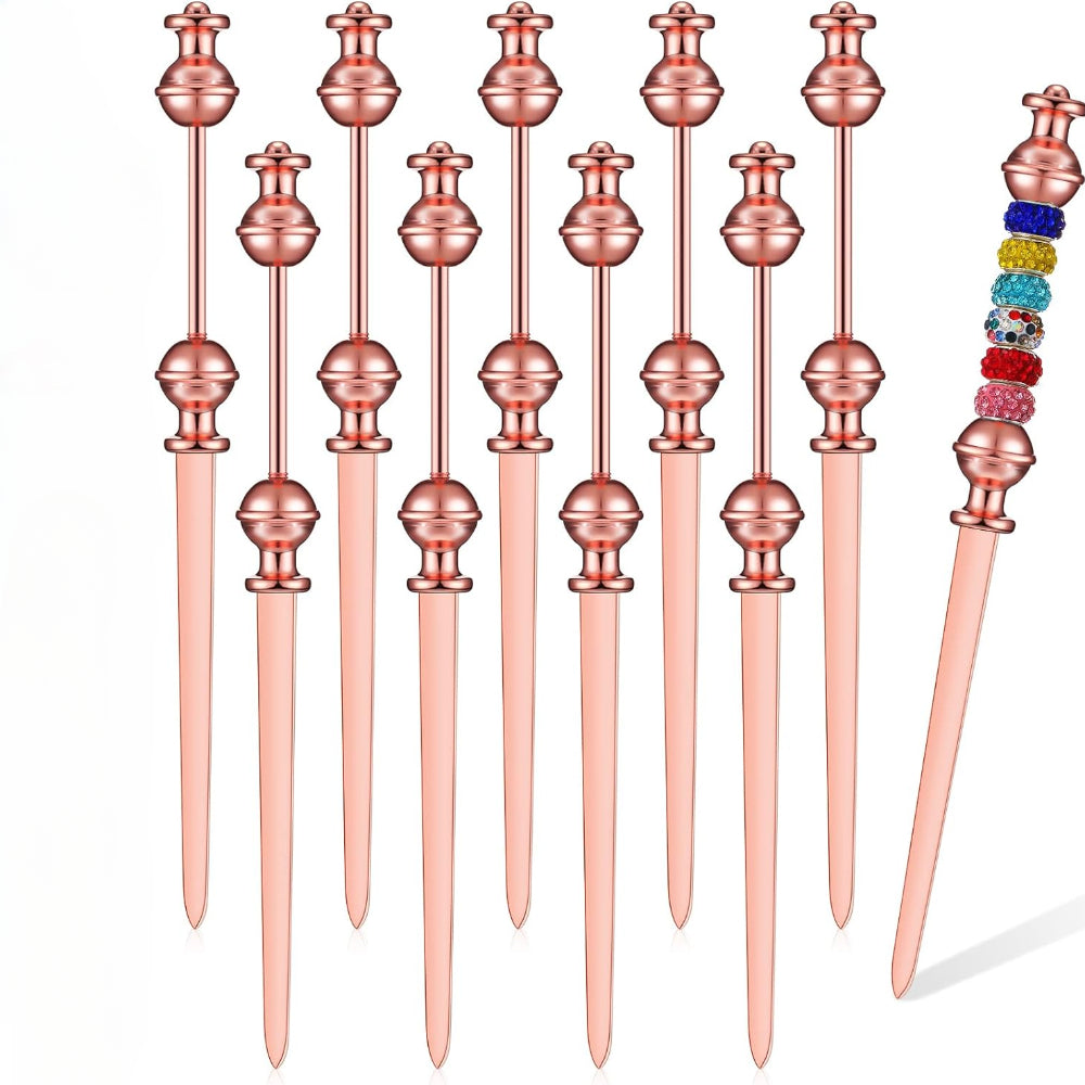 Wholesale Beadable Rose Gold Letter Opener Suitable For Beads With 3mm Hole Diameter